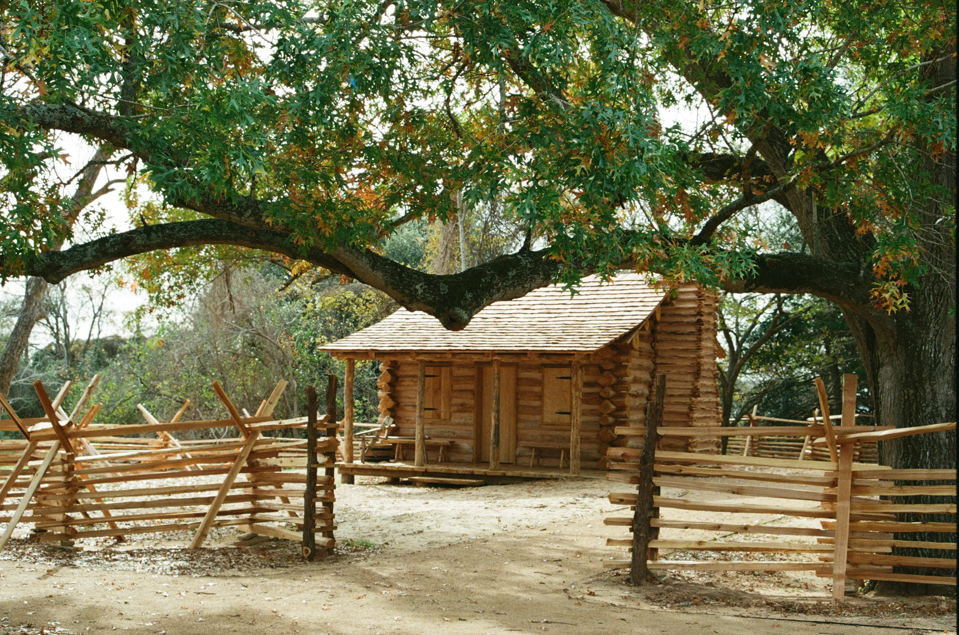 Rustic cabin at Washington on the Brazos, Texas